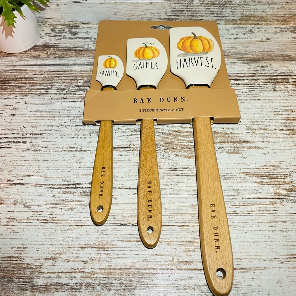 Rae Dunn Fall 3 pcs Spatula set Family, Gather, Harvest